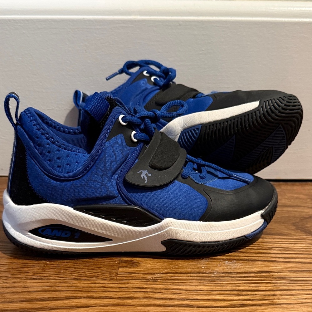 AND1 Kids Basketball Sneakers in Blue and Black